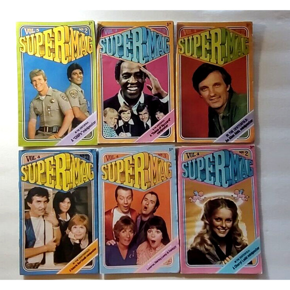 SuperMag Magazine Lot Of 6 Vintage 1980 Retro Pop Culture All Have Mini Posters - Picture 2 of 6